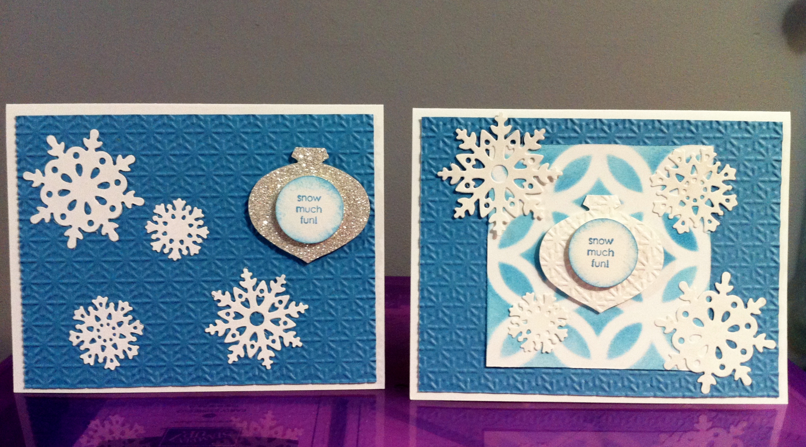 Northern Frost and Snow Burst Handmade Cards