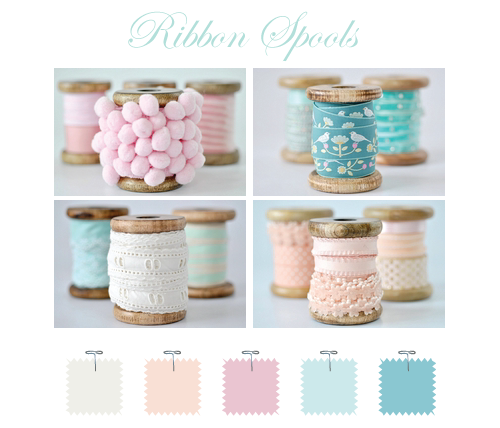 Wooden Ribbon Spools