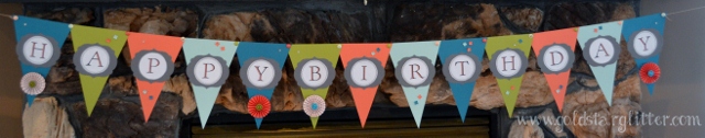 Birthday Pennant Banner Stampin Up In Colours