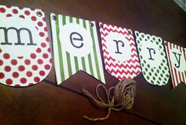 Handmade Merry Pennant Banner